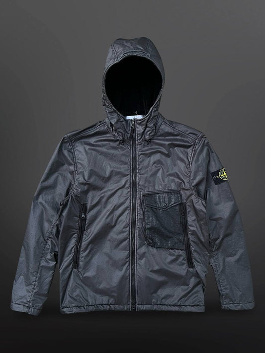 Stone Island Jakke Lamy Flock Grå L Large Brugt Used