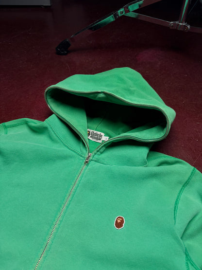 BAPE A Bathing Ape Full Zip Hoodie Grøn – Large (lille i størrelsen)
