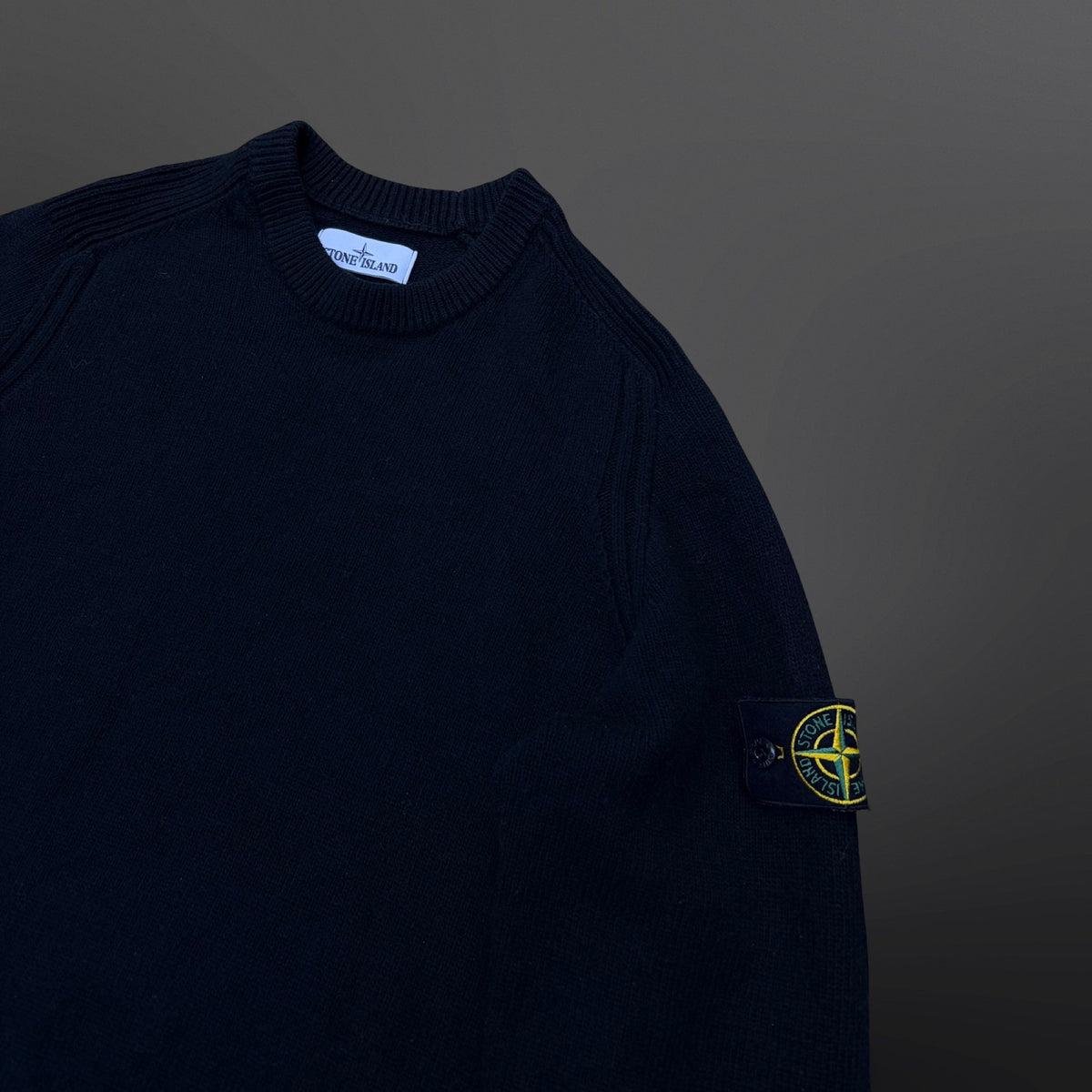 Stone Island Wool Knit Sweater – Black – Size L