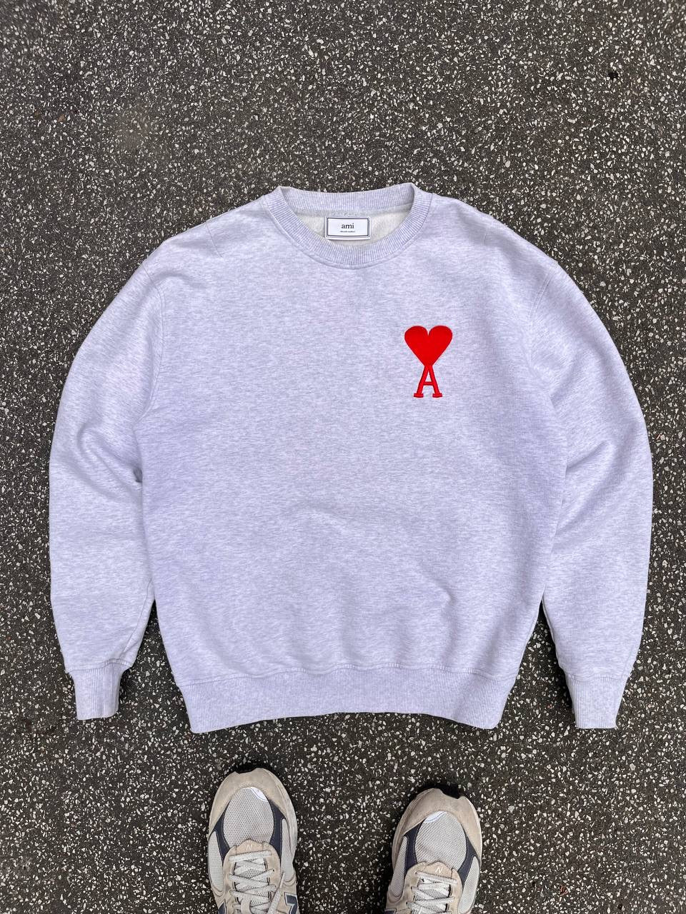 AMI Paris Alexandre Mattiussi Sweatshirt L Large Mænd Grå Grey
