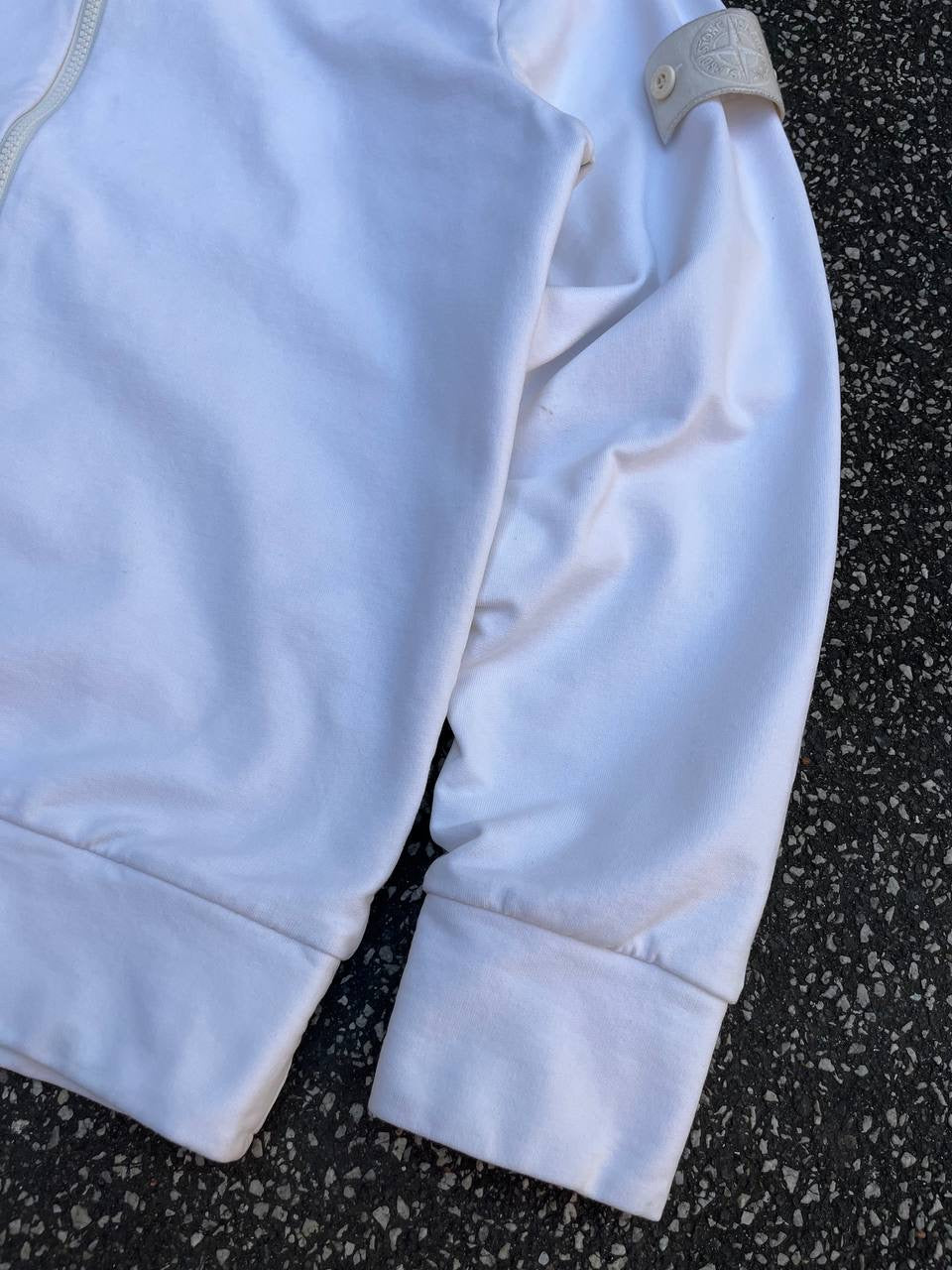 Stone Island Ghost Zip Cardigan Jakke Sommerjakke Hvid White S Small Mænd