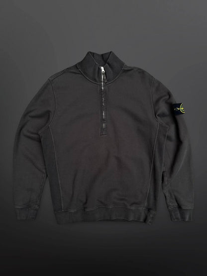 Stone Island Sweatshirt Zip Quarter Zip Trøje I Grå Grey L Large 811563420