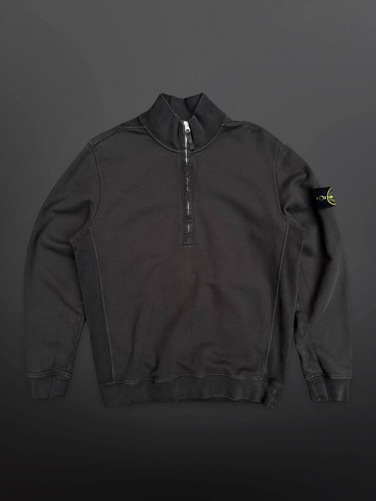 Stone Island Sweatshirt Zip Quarter Zip Trøje I Grå Grey L Large 811563420