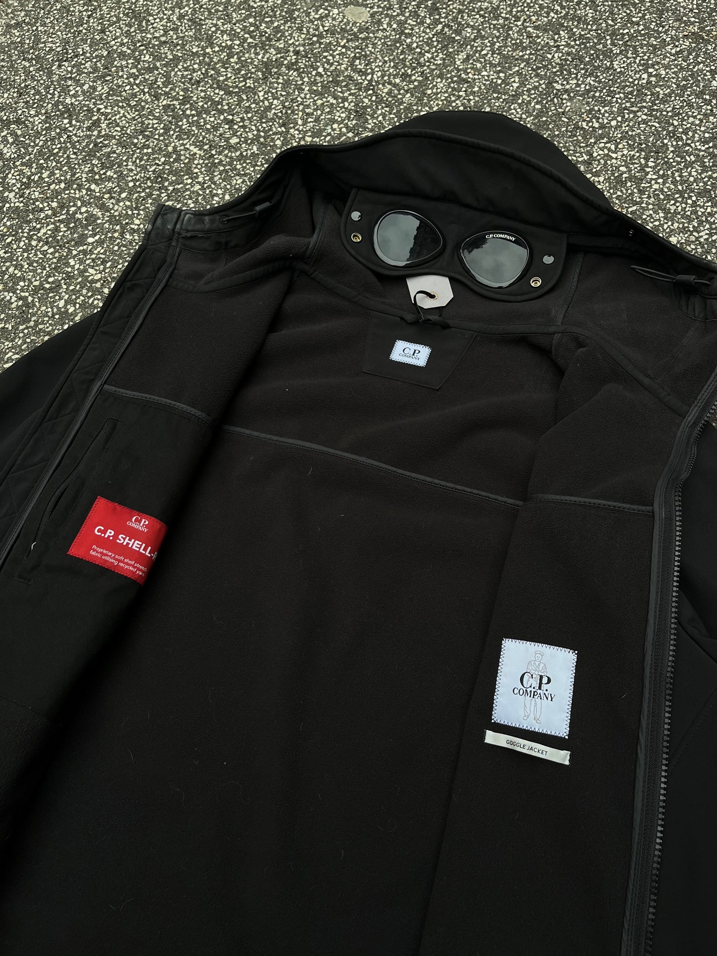 C.P. Company Goggle Softshell Jacket C.P. Shell Sort Black L Large