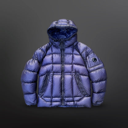 C.P. Company D.D. Shell Hooded Down Jacket – Blue/Purple – XL (fits Large)