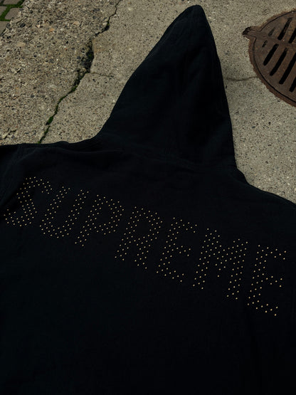 Supreme Studded Logo Hoodie – Black – Medium