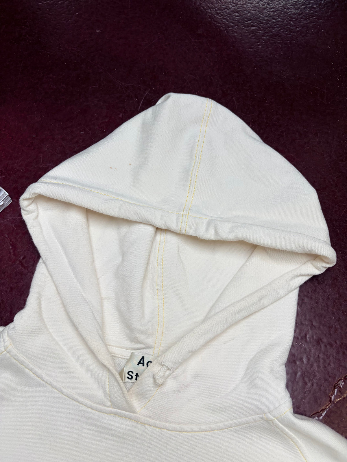 Acne Studios Logo Hoodie – Off White – L fit