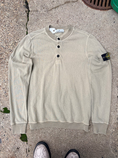 Stone Island Henley Sweatshirt – Beige / Sand – M