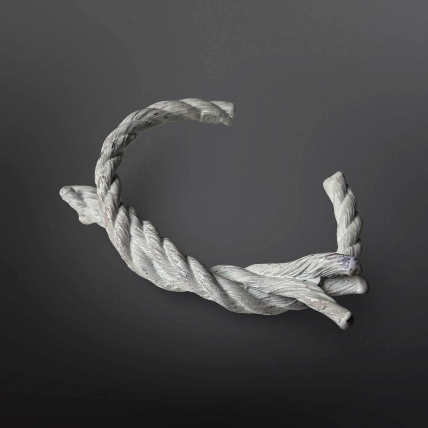 MM6 Maison Margiela – White Yarn Open Cuff Bracelet