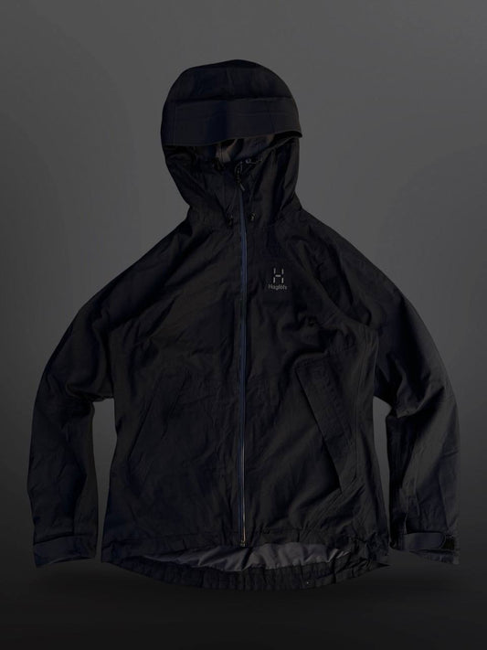 Haglöfs Haglofs Regnjakke Waterproof Gore-Tex Raincoat M Medium Dame Unisex Sort Brugt Used