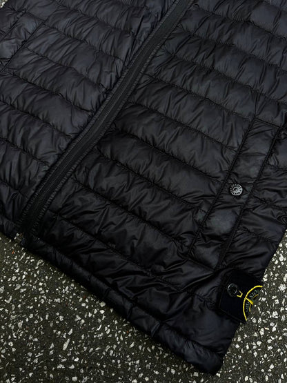 Stone Island Vest Micro Rip Stop 7 Sort Black M Medium Packable
