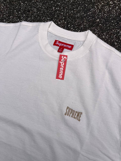 Supreme Warm Up Washed SS T-Shirt White Hvid Brand New