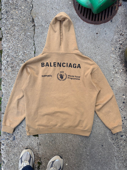 Balenciaga x World Food Programme Hoodie Beige M Medium (Fitter Large)