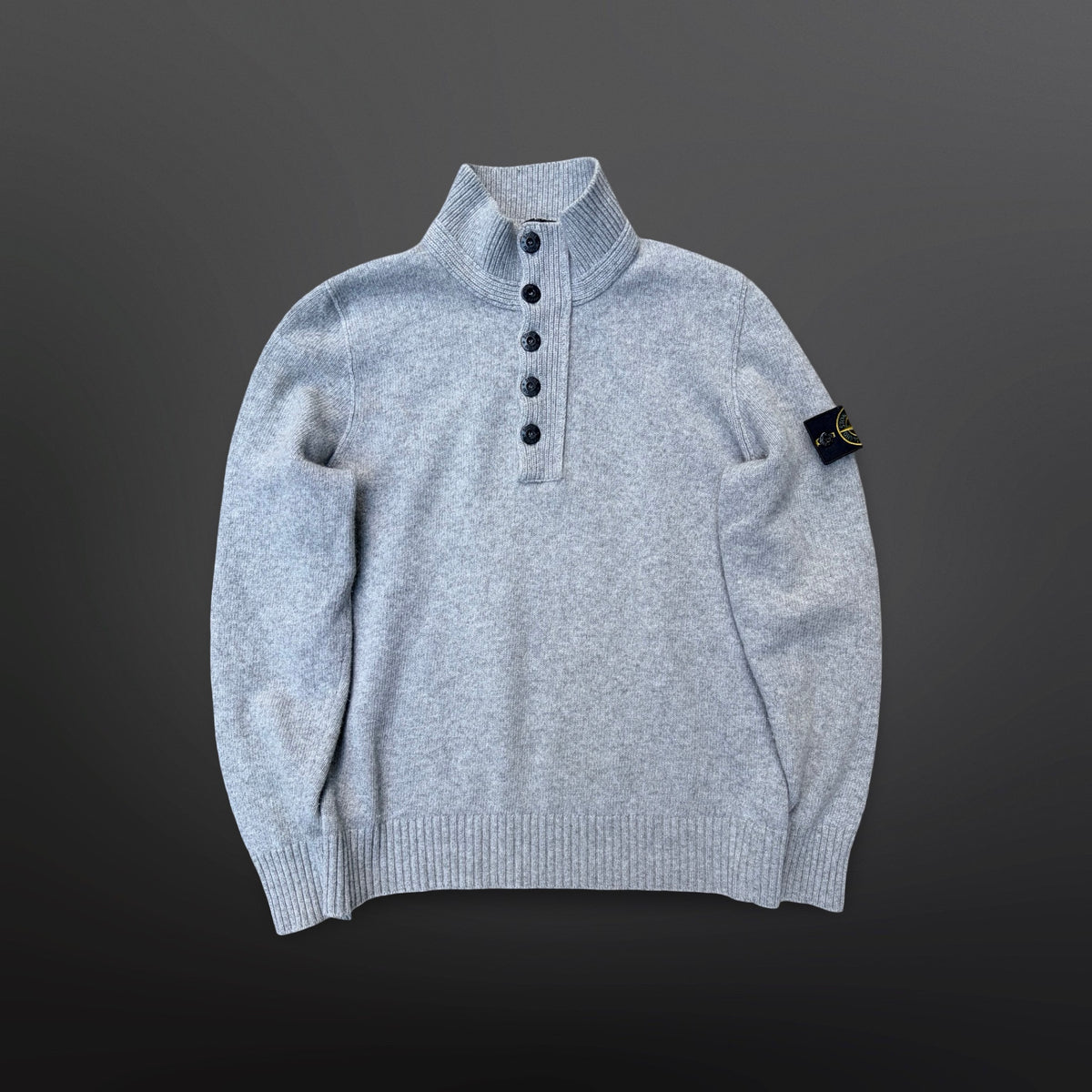 Stone Island Wool Funnel Neck Sweater – Grey / Large