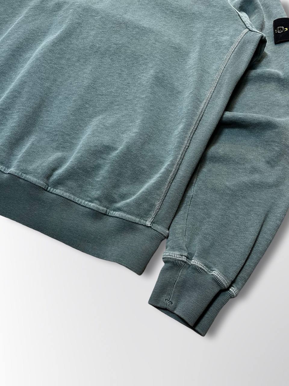 Brugt Stone Island Sweatshirt Sweater i grøn turkis farve i L large i god stand