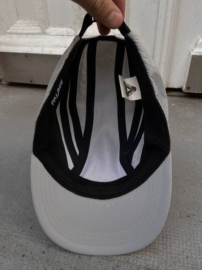 Palace S-Runner 2 Shell Hat Cap Kasket I Grå med Hvide Striber One Size Reflective Logo