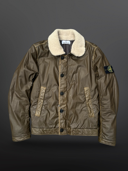 Stone Island Mussola Gommata Jacket – Olive Small
