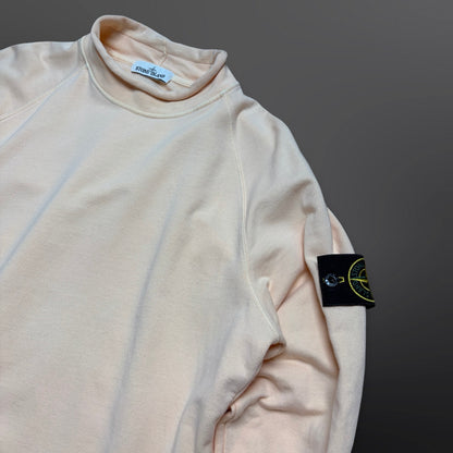Stone Island Mock Neck Sweatshirt – Peach M Medium