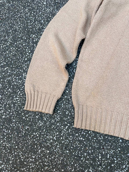 Brugt Used Vintage sweater fra Polo Ralph Lauren i beige Old money style XL