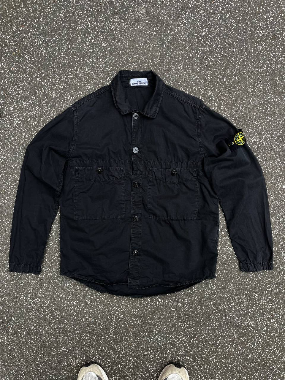 Stone Island Overshirt Skjorte Somerjakke Sort Black M Medium 7415110WN