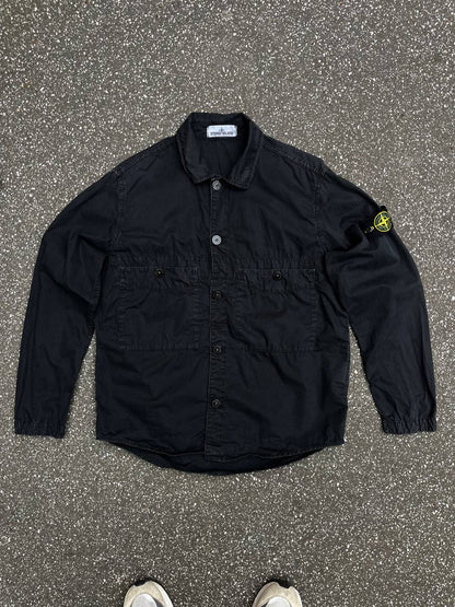 Stone Island Overshirt Skjorte Somerjakke Sort Black M Medium 7415110WN