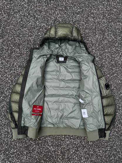 C.P. Company D.D. Shell Down Jacket Olive / Bombay Green, Str. XS – Fitter Small