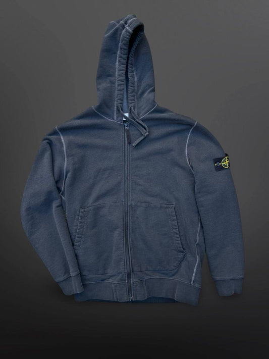 Stone Island Zip up Hoodie Hættetrøje i XXL Mørkegrå