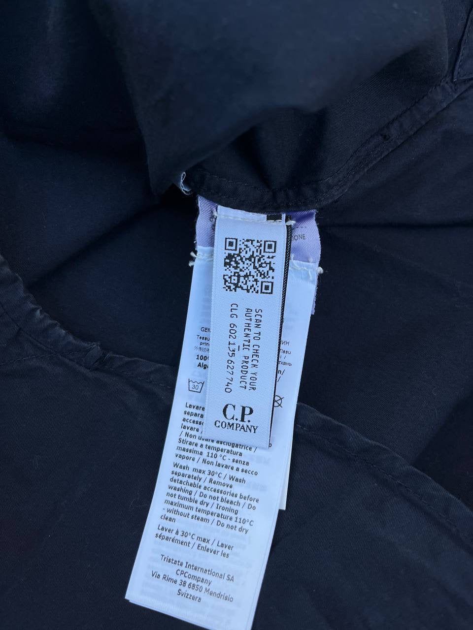 C.P. Company Overshirt Skjorte med Lynlås i Navy Mørkeblå XL Brand New