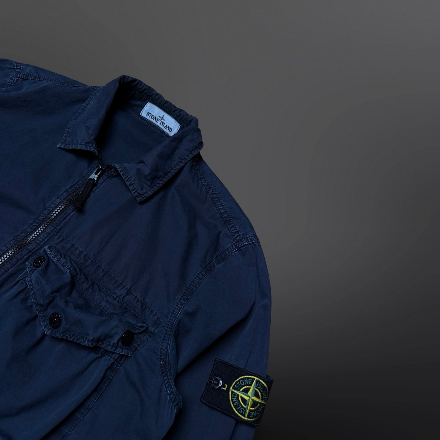 Stone Island Overshirt / Sommerjakke – Navy (Str. M)