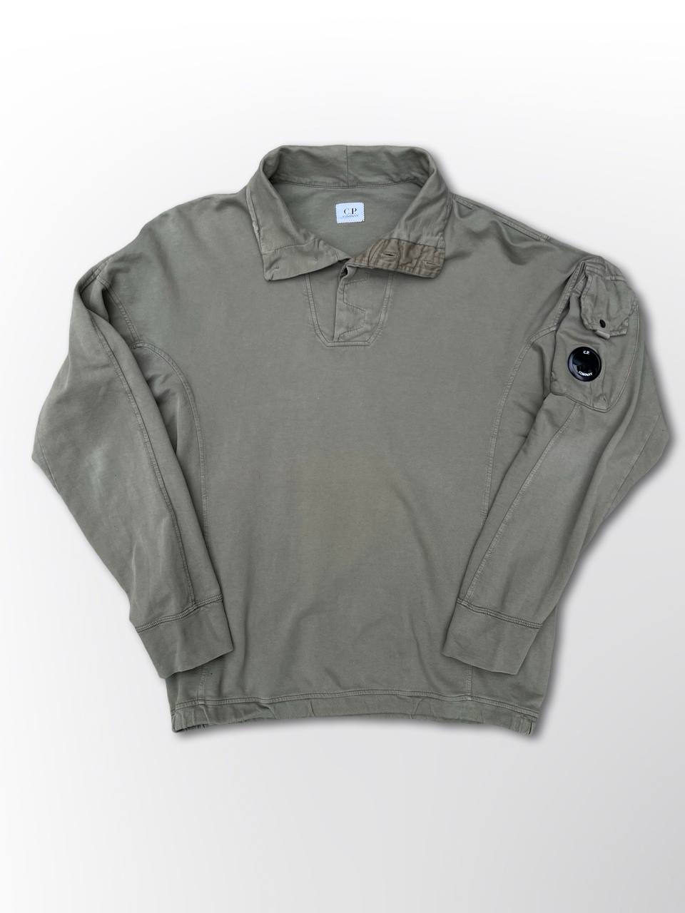 Pullover C.P. Company Quarter Zip Khaki Large Herre