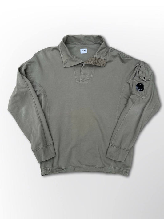 Pullover C.P. Company Quarter Zip Khaki Large Herre
