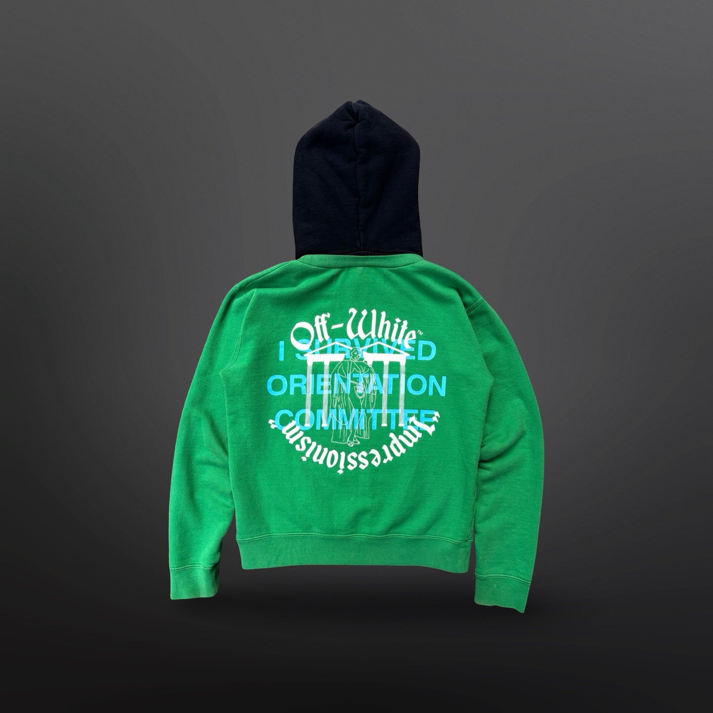 Off-White Impressionism Hoodie – Green / Black – Medium (Fitter Small)
