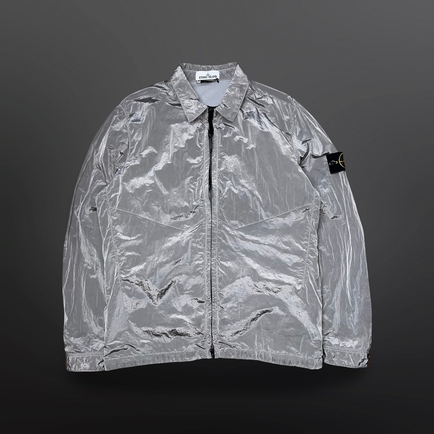 Stone Island 651510112 – Nylon Metal Lined Overshirt (Silver) XL
