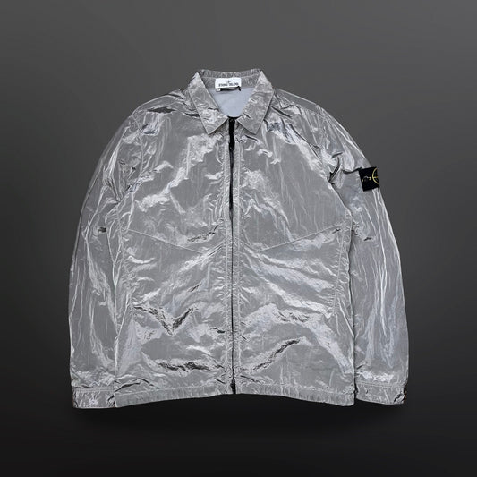 Stone Island 651510112 – Nylon Metal Lined Overshirt (Silver) XL