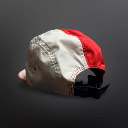 Supreme Red & White Split Camp Cap – Box Logo