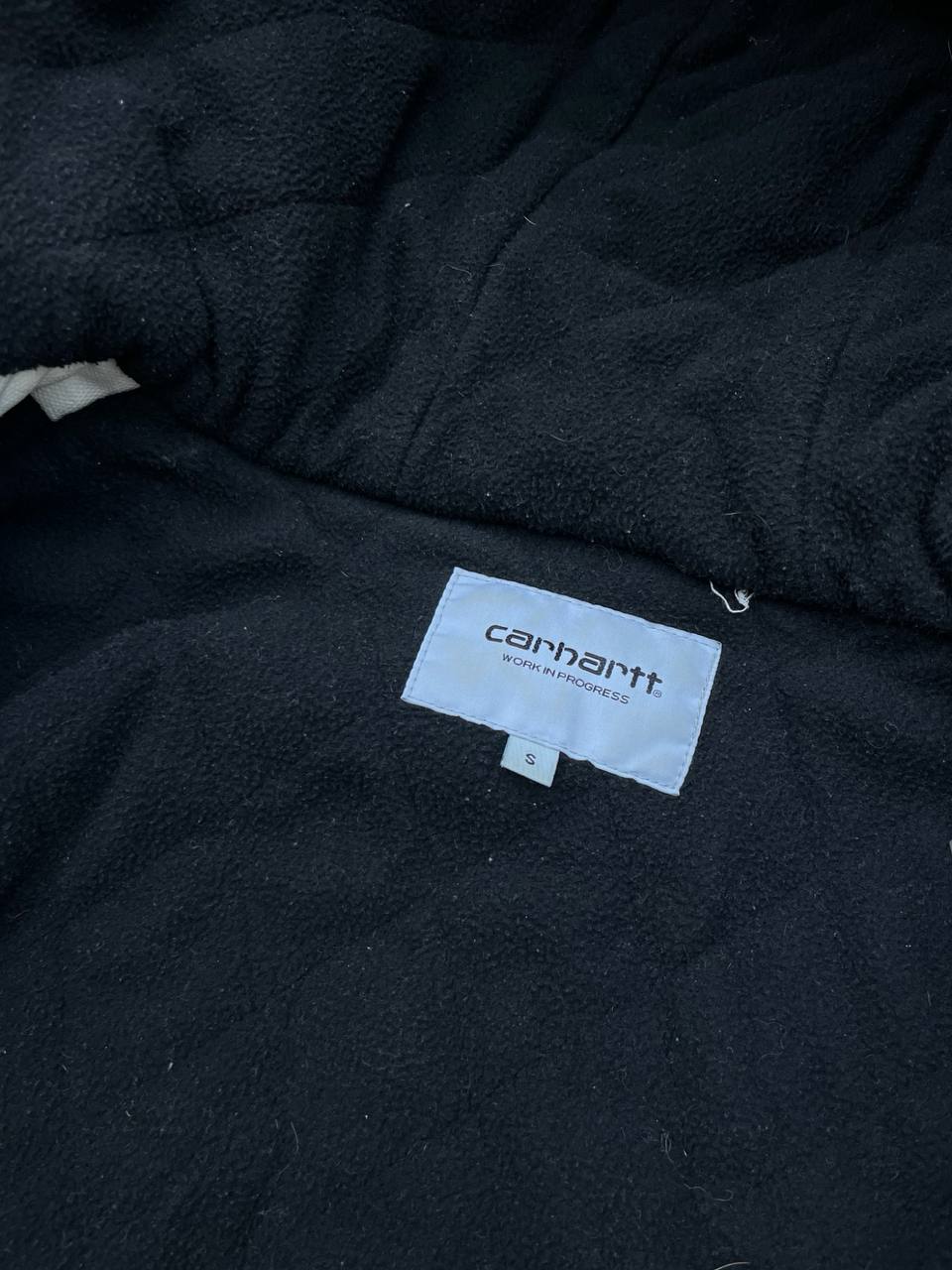 Brugt Carhartt Active Jacket Vinterjakke i sort farve med 3M fleece insulation L large Herre