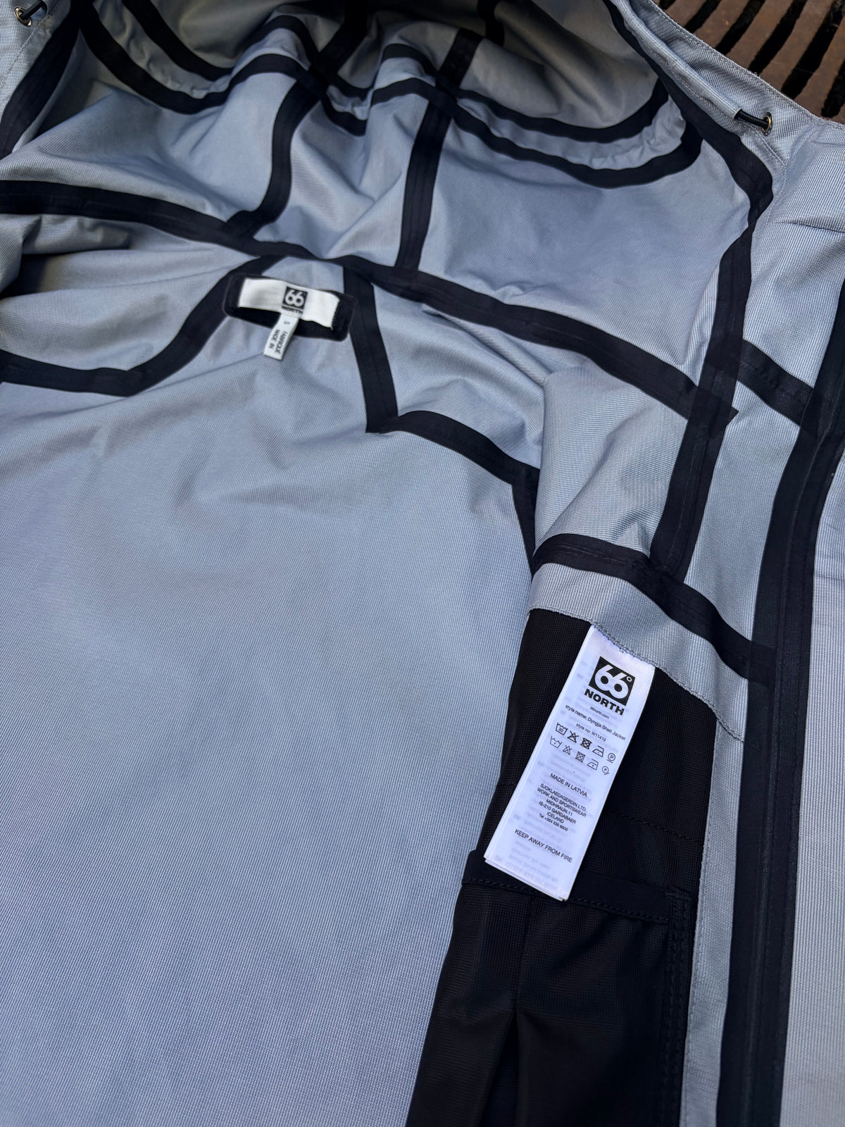 66°North Shell Jacket – Grey/Black – Size S