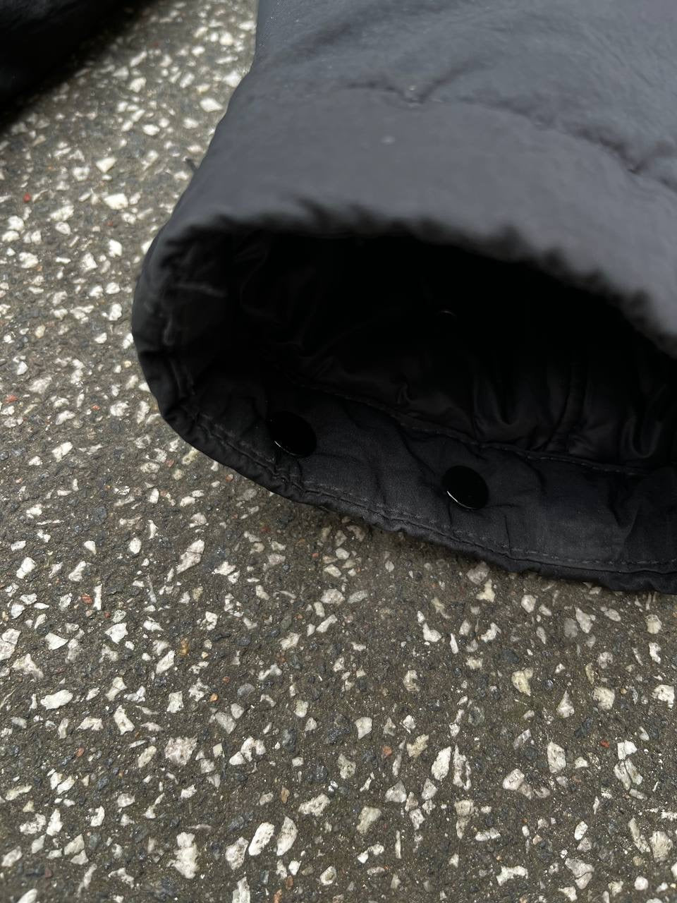 Stone Island Hyper Dense Nylon Twll With Primaloft Jakke i Sort XL