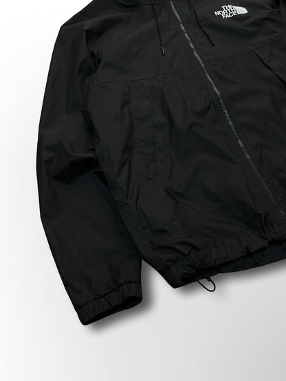 Regnjakke Skaljakke Vindjakke brugt jakke fra The North Face i Sort L large Gore tex Hyvent Dryvent Membran