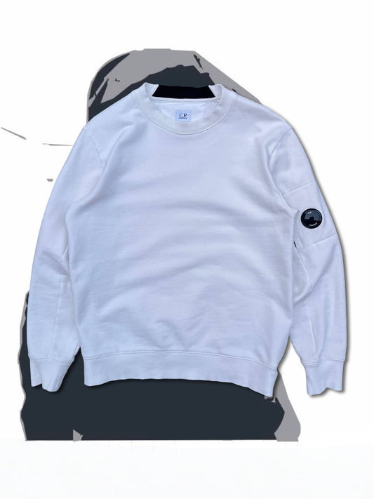 Brugt Used C.P.Company Sweatshirt i M medium Hvid white i god stand