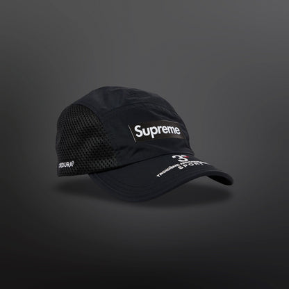 Supreme Mesh Side Panel Camp Cap Black