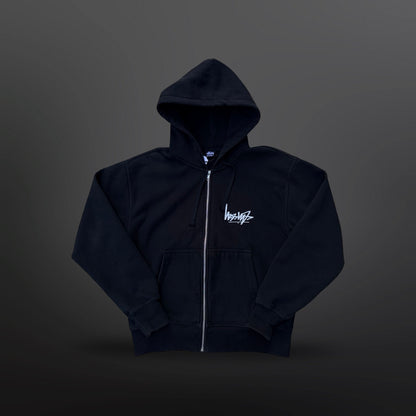 Stüssy Zip Hoodie – Sort – Str. Small / Fitter Medium
