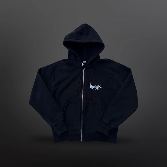 Stüssy Zip Hoodie – Sort – Str. Small / Fitter Medium