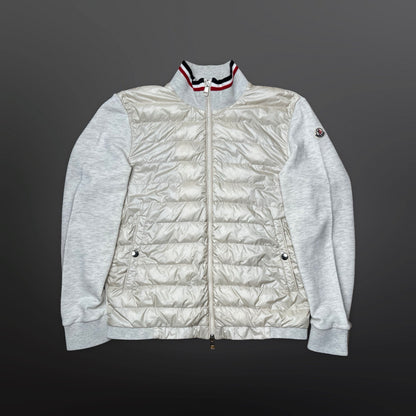 Moncler Dun Cardigan Grå Beige Creme M Medium
