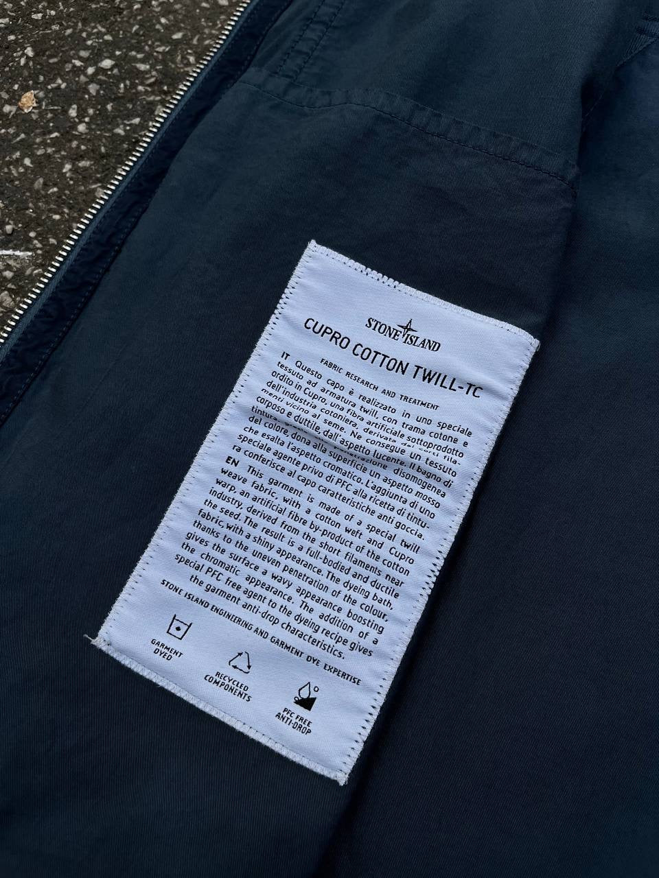 Stone Island Cupro Cotton Vest i Navy Mørkeblå XL