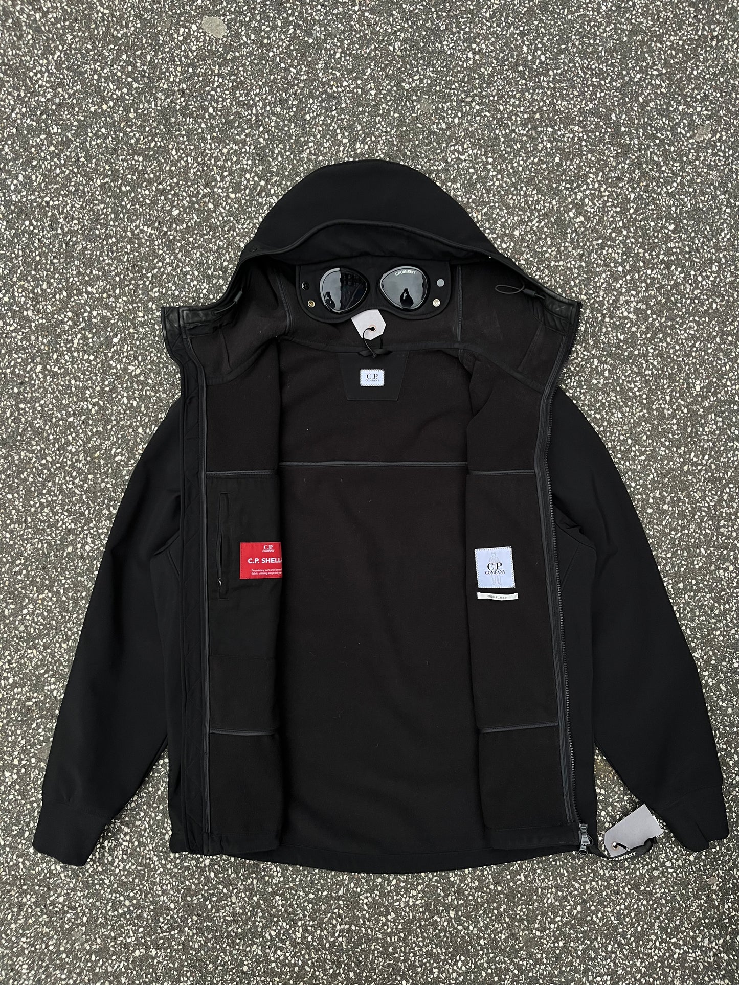 C.P. Company Goggle Softshell Jacket C.P. Shell Sort Black L Large