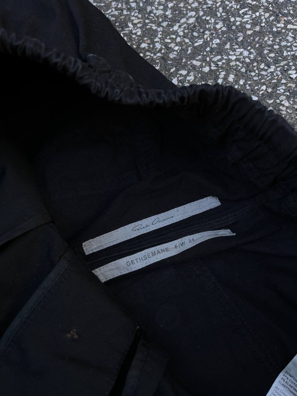Rick Owens 09 Black Bukser Pants Med Brede Ben 48 Sort Brugt Used
