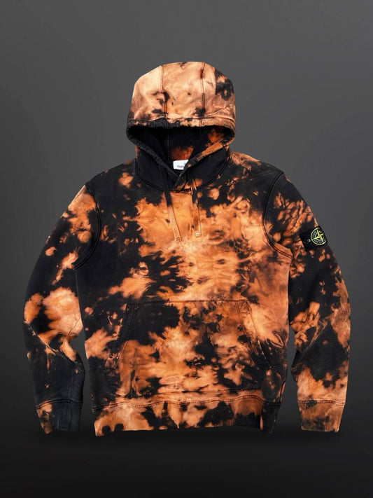 Stone Island Off Dyed Treatment Hættetrøje Hoodie i L Brugt Used