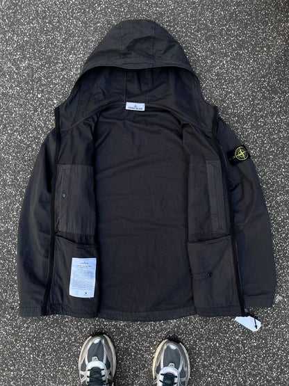 Stone Island Jakke Supima Cotton Twill Stretch TC L Large Grå Grey Jacket Brugt Used