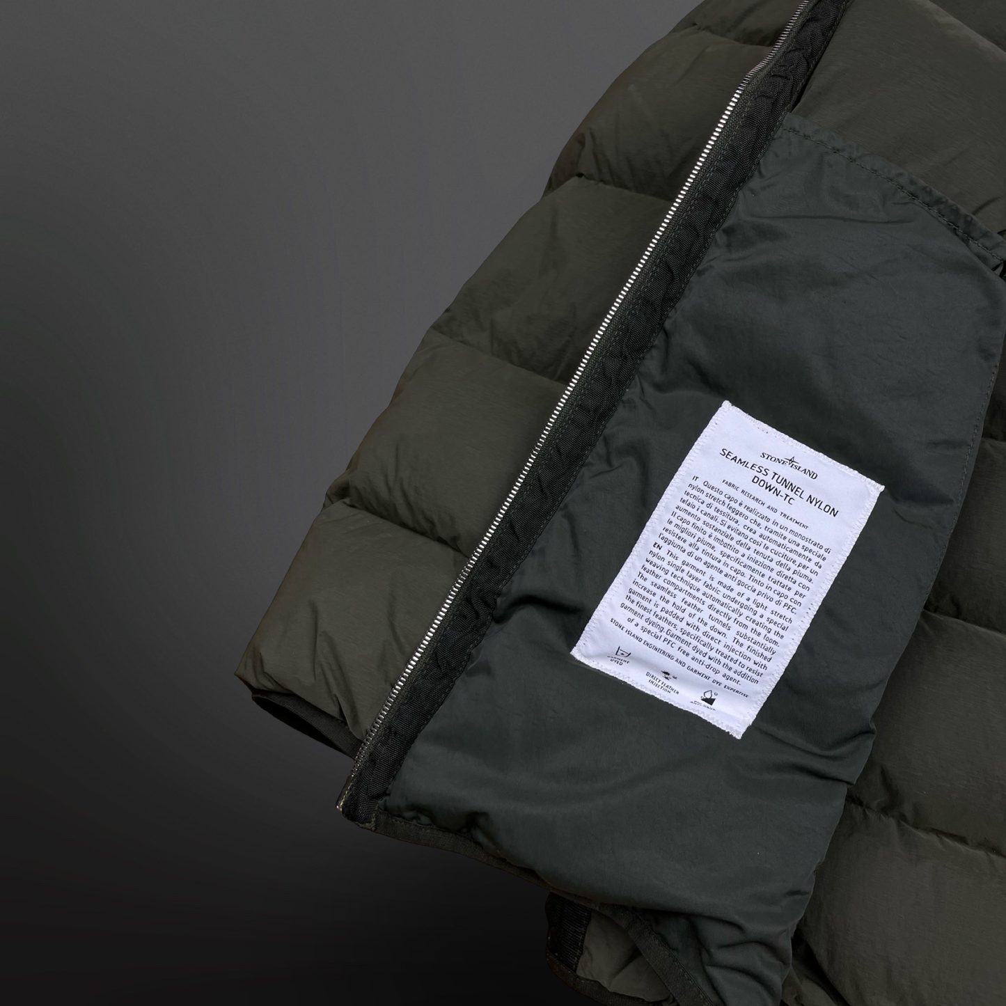 Stone Island Seamless Tunnel Nylon Down Jacket – Grøn – Str. XL